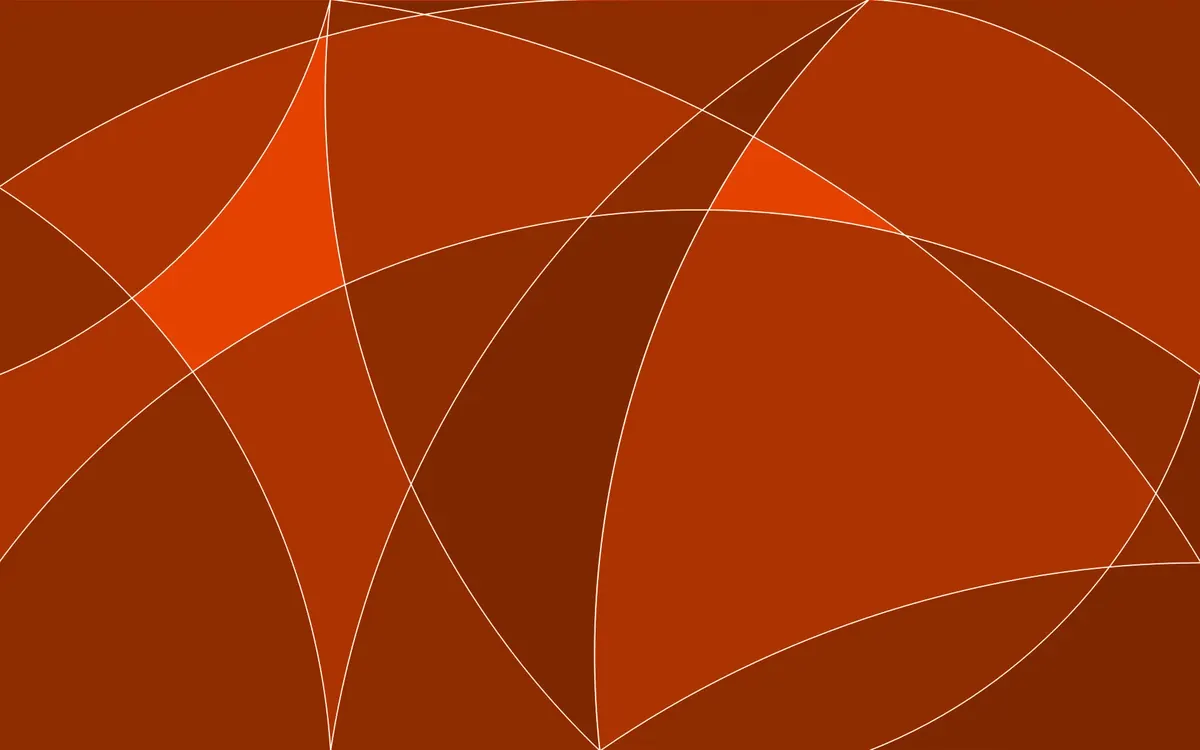 Composizione astratta arancione e scura, senza testo, usata come metafora visiva di connessioni e flussi tra sistemi